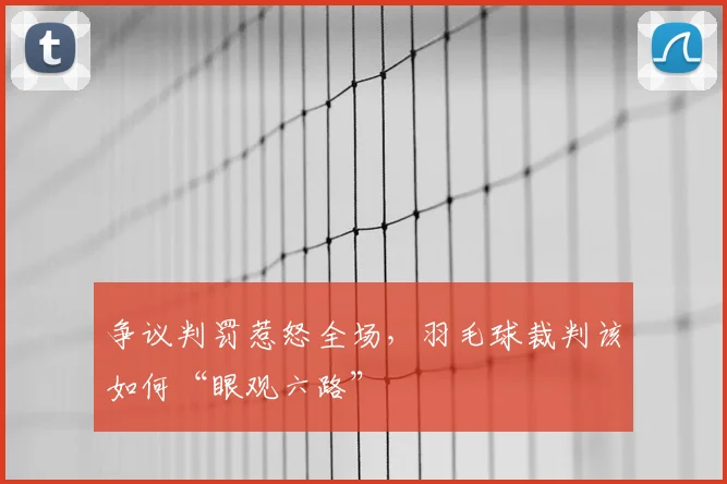 争议判罚惹怒全场，羽毛球裁判该如何“眼观六路”